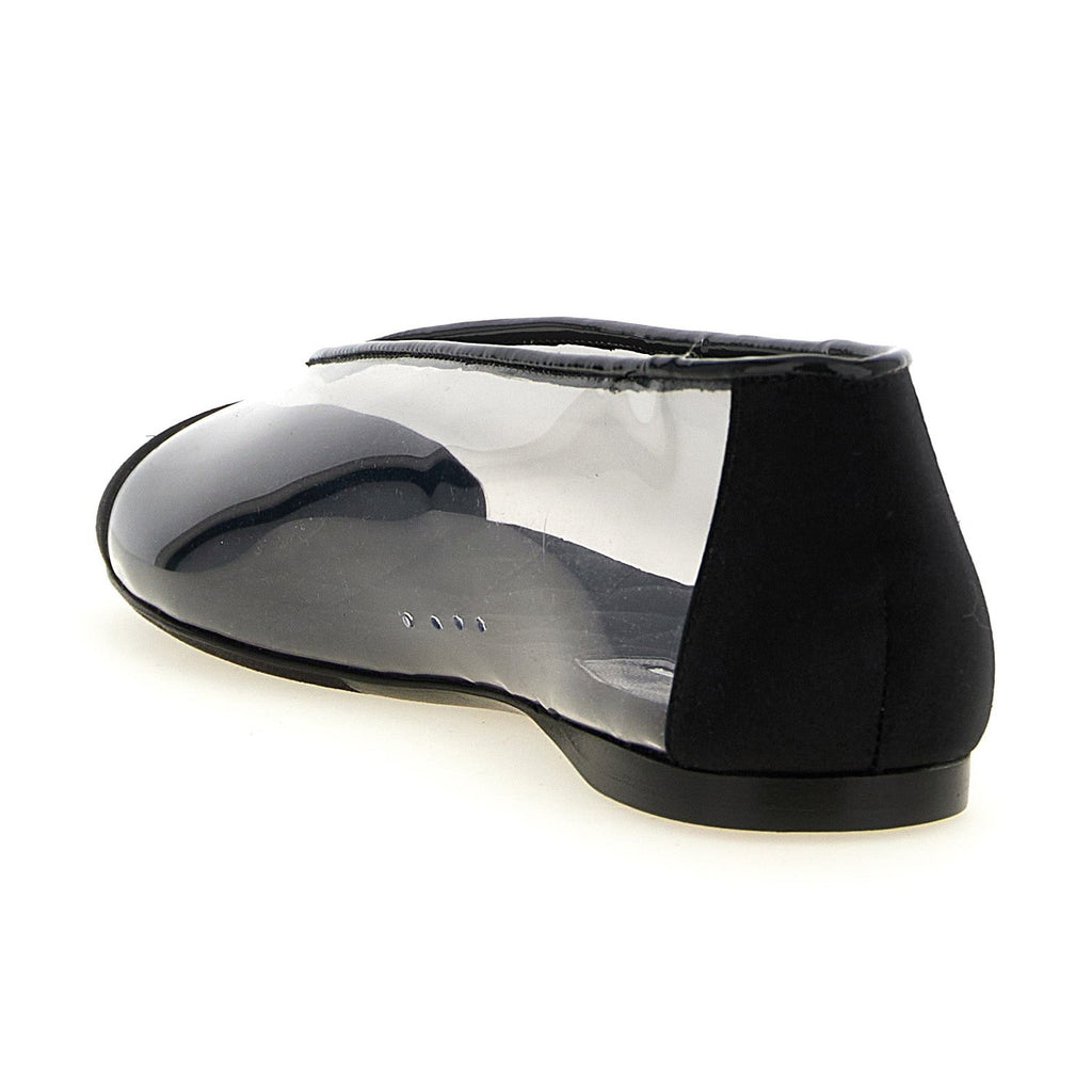 Moschino Black Pvc Ballet Flats
