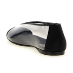 Moschino Black Pvc Ballet Flats