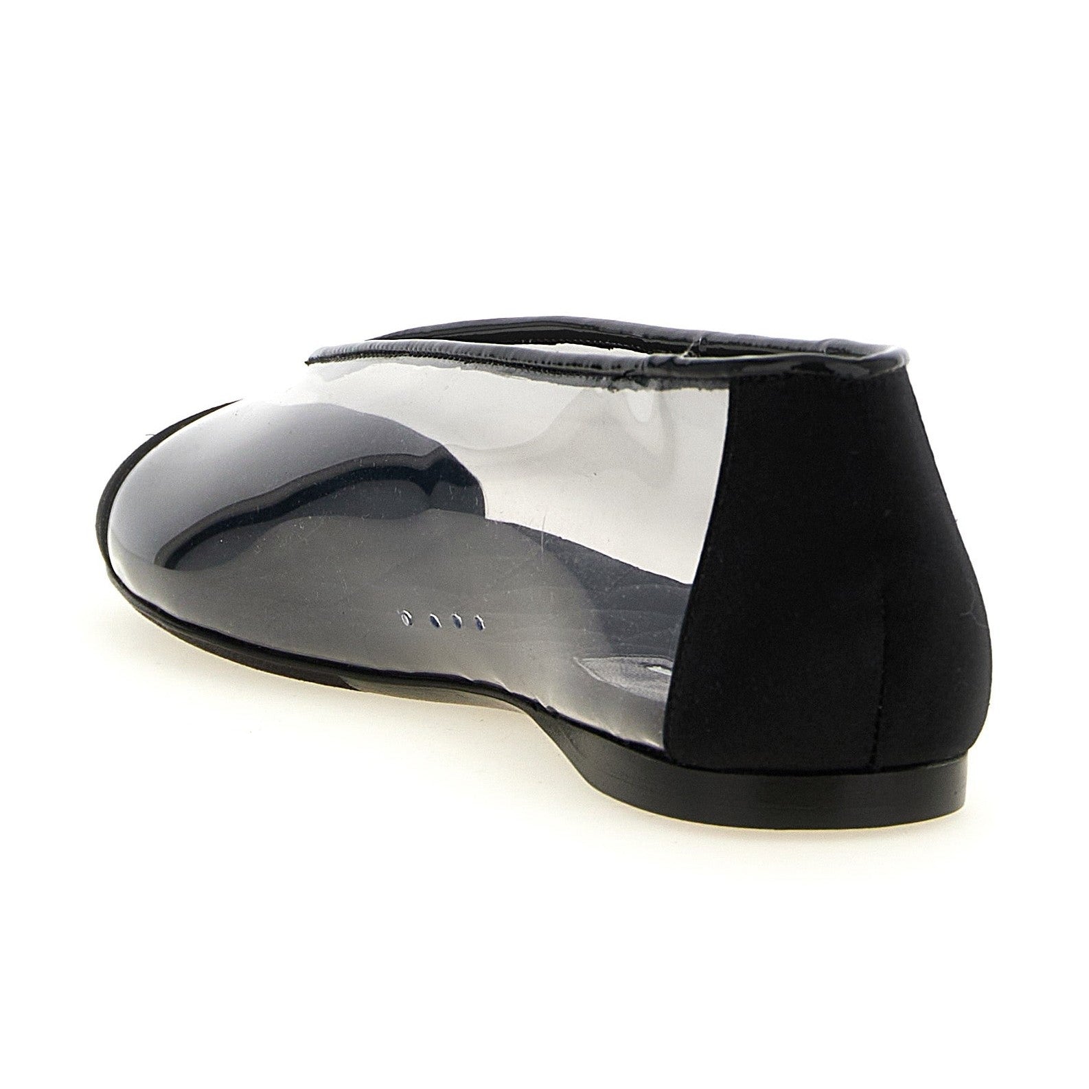Moschino Black Pvc Ballet Flats
