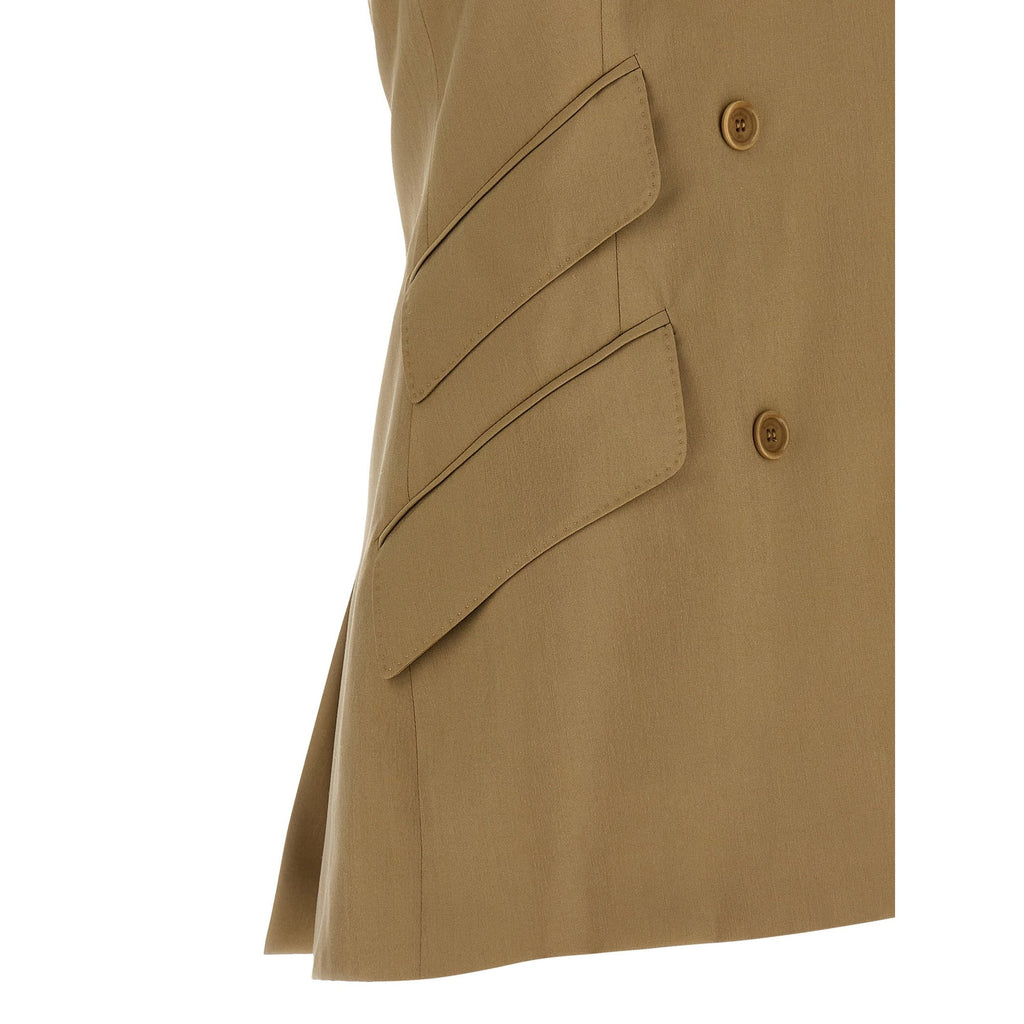 Max Mara Beige Virgin Wool Blazer