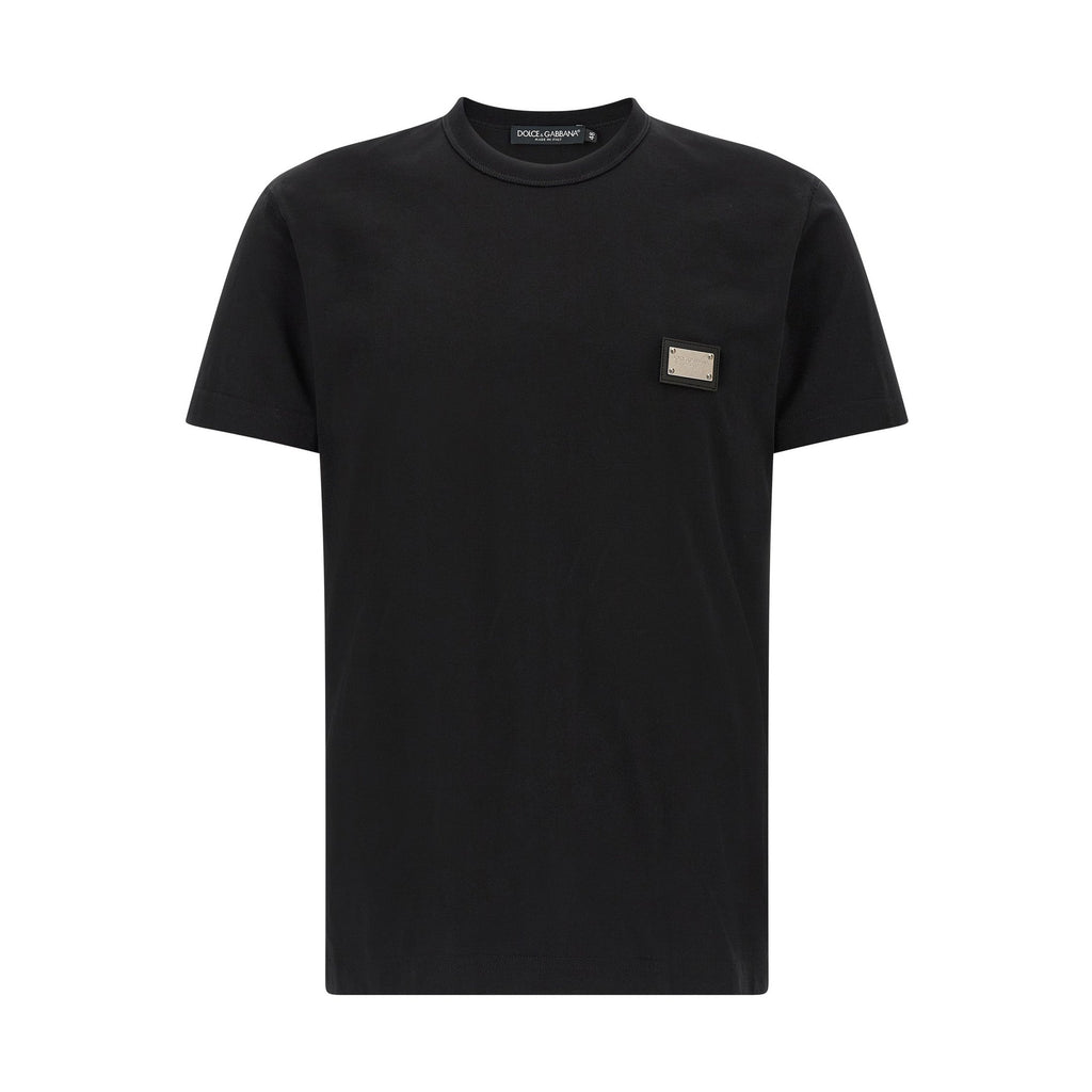 Dolce & Gabbana Black Cotton T-Shirt