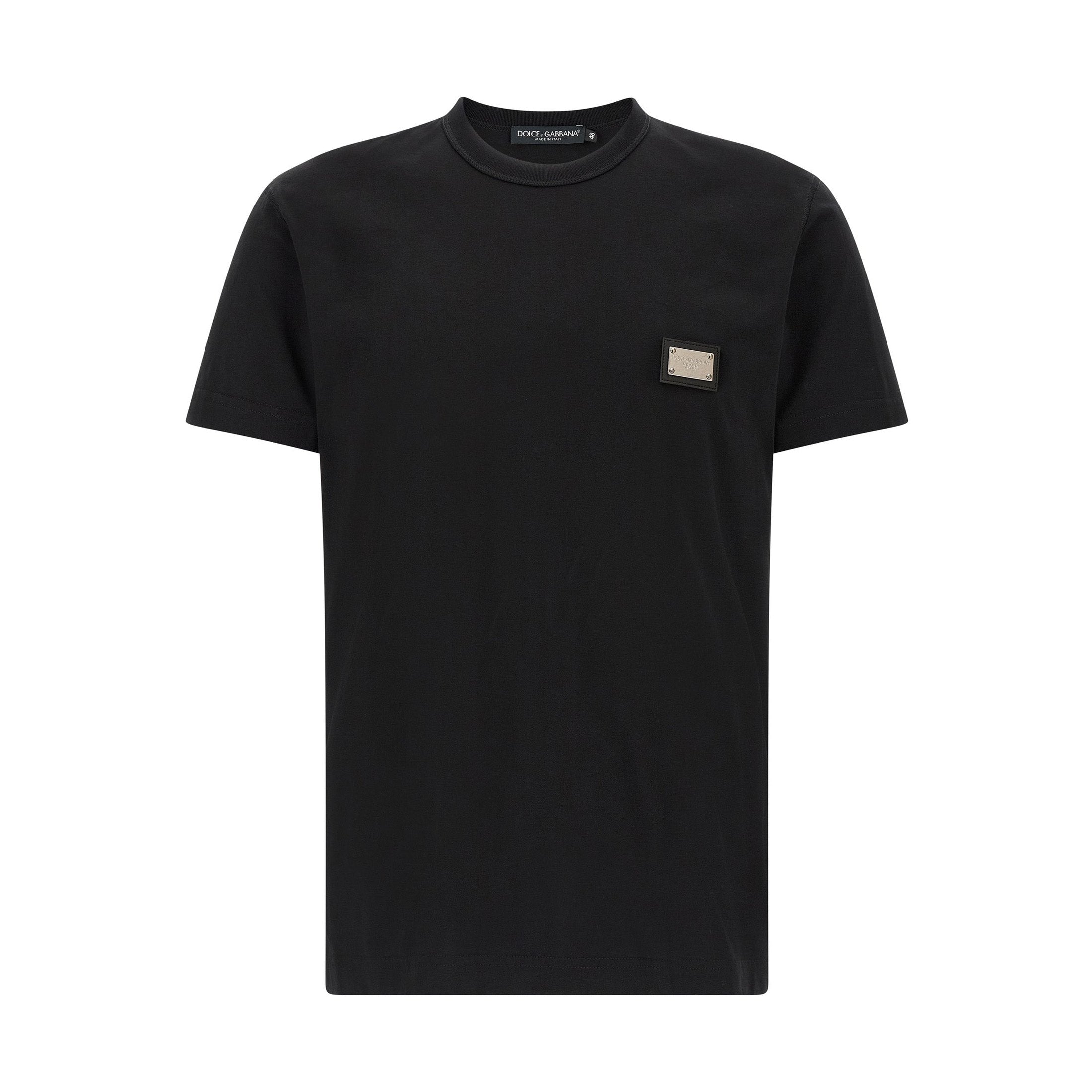Dolce & Gabbana Black Cotton T-Shirt