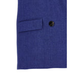 Max Mara Blue Linen Sleeveless Jacket