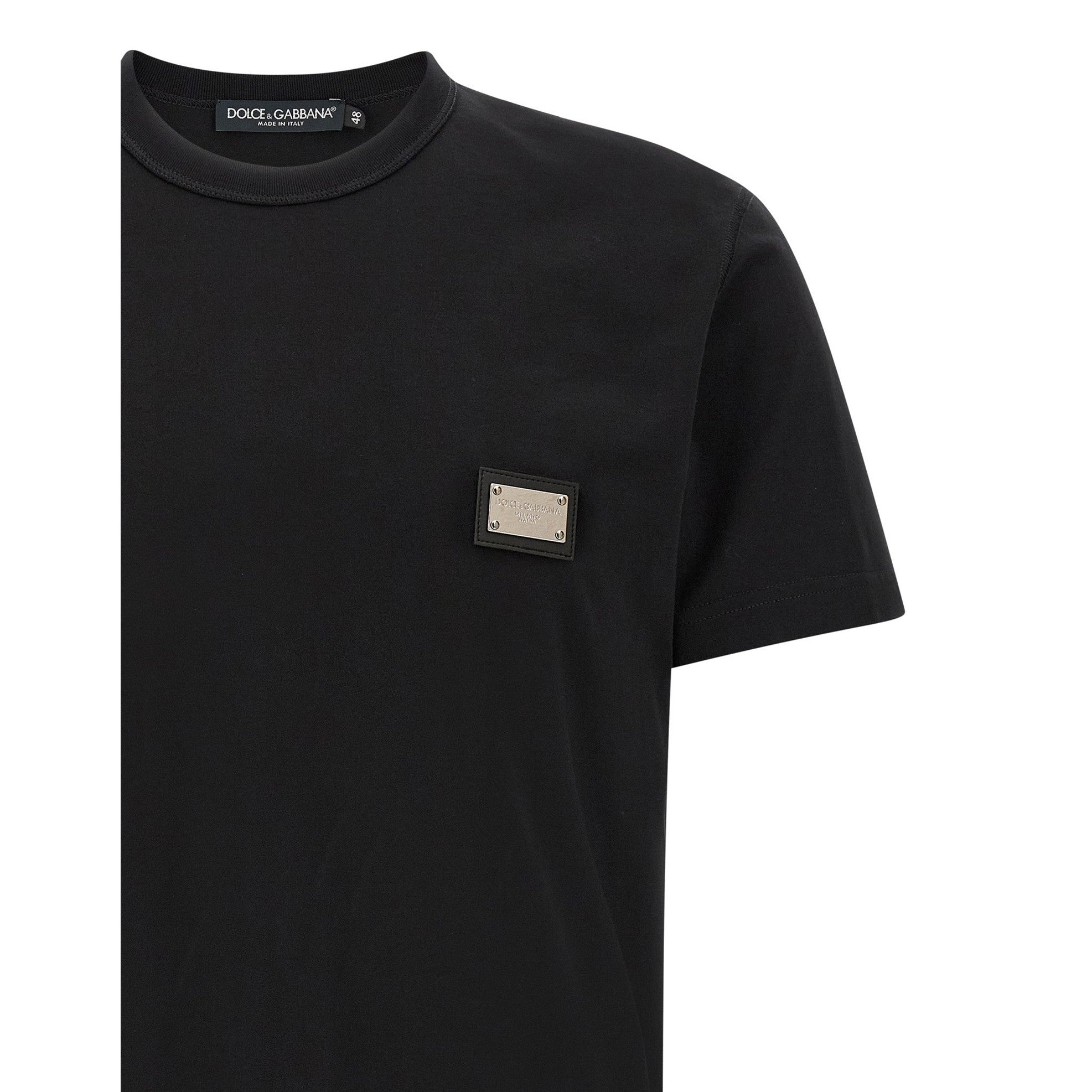 Dolce & Gabbana Black Cotton T-Shirt