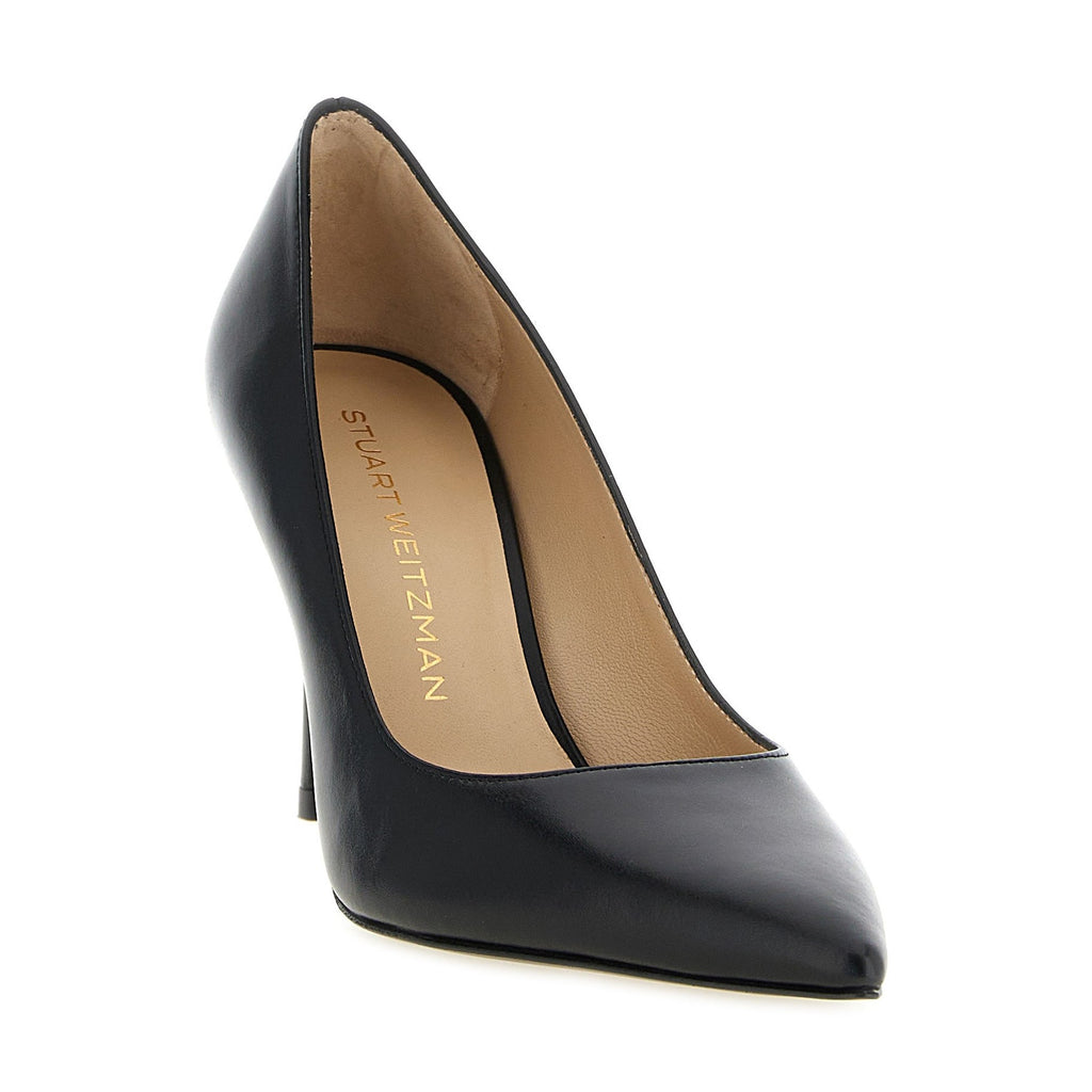 Stuart Weitzman Black Calfskin High Heel Pumps