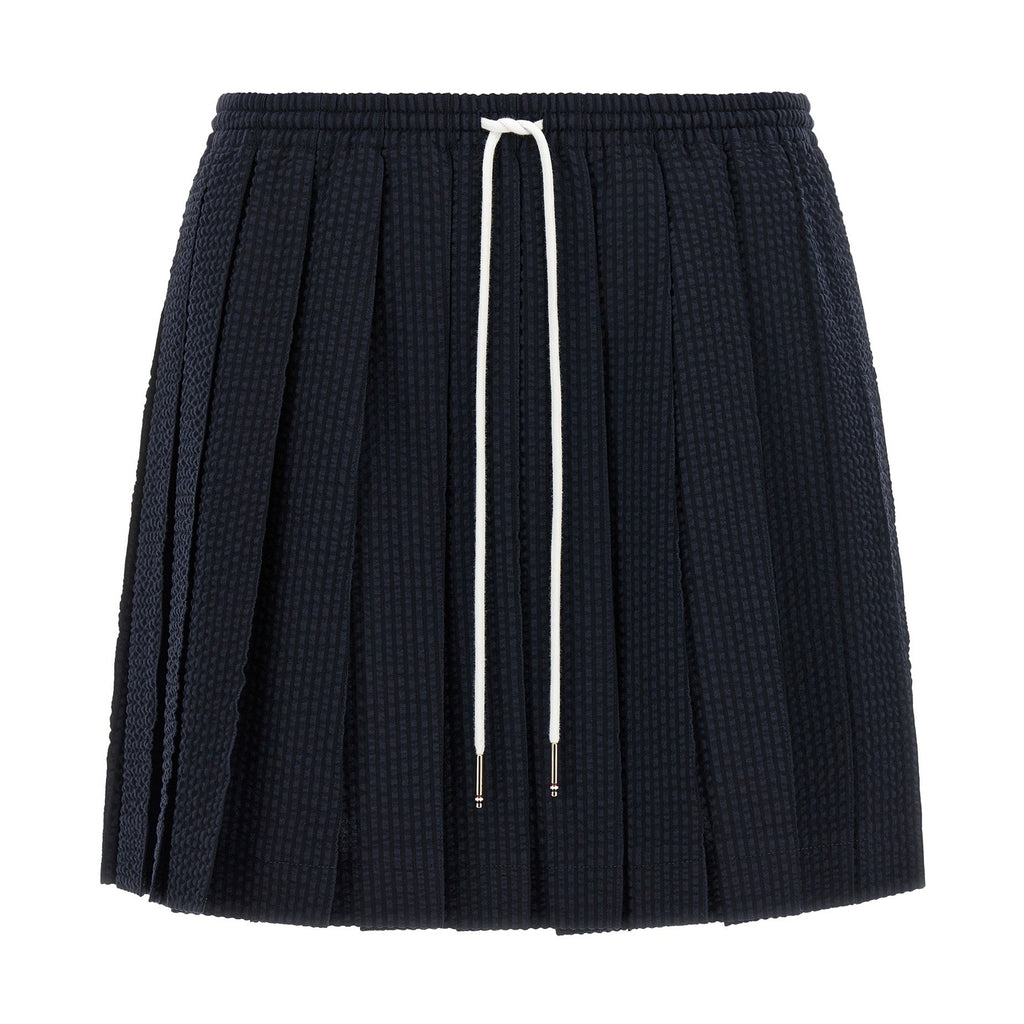 Thom Browne Blue Wool Long Skirt