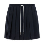 Thom Browne Blue Wool Long Skirt