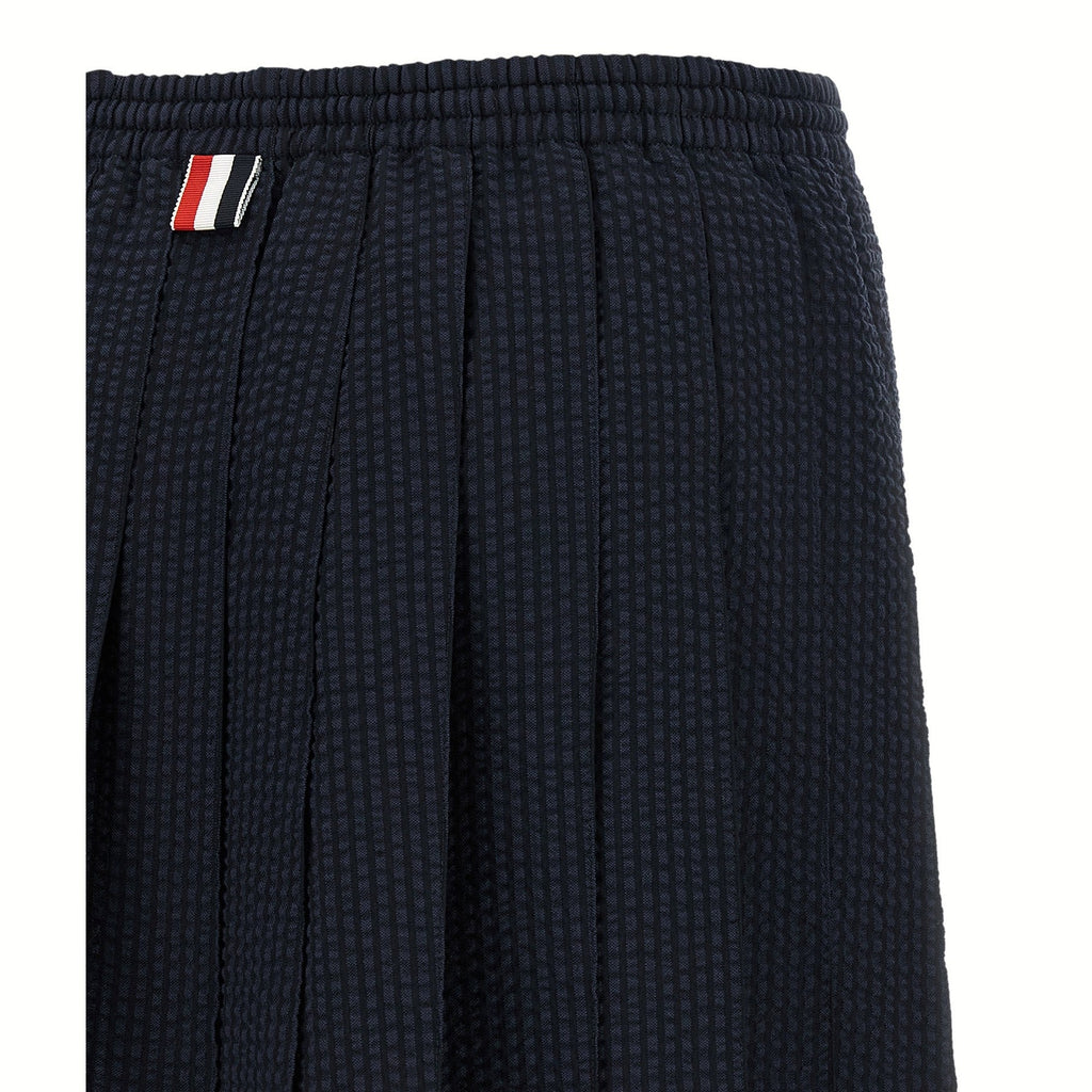 Thom Browne Blue Wool Long Skirt