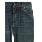 Dolce & Gabbana Blue Cotton Straight-Leg Jeans