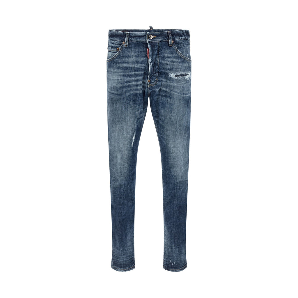 Dsquared² Blue Cotton Slim Fit Jeans