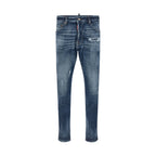 Dsquared² Blue Cotton Slim Fit Jeans