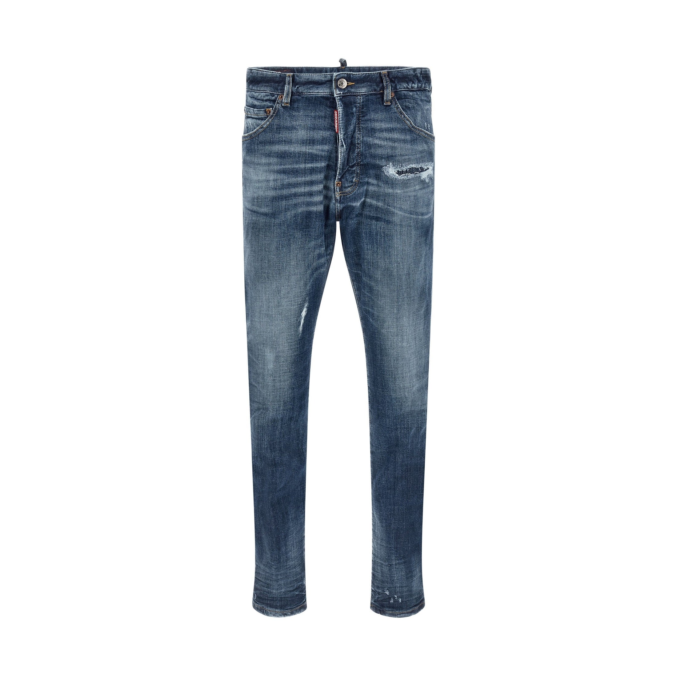 Dsquared² Blue Cotton Slim Fit Jeans