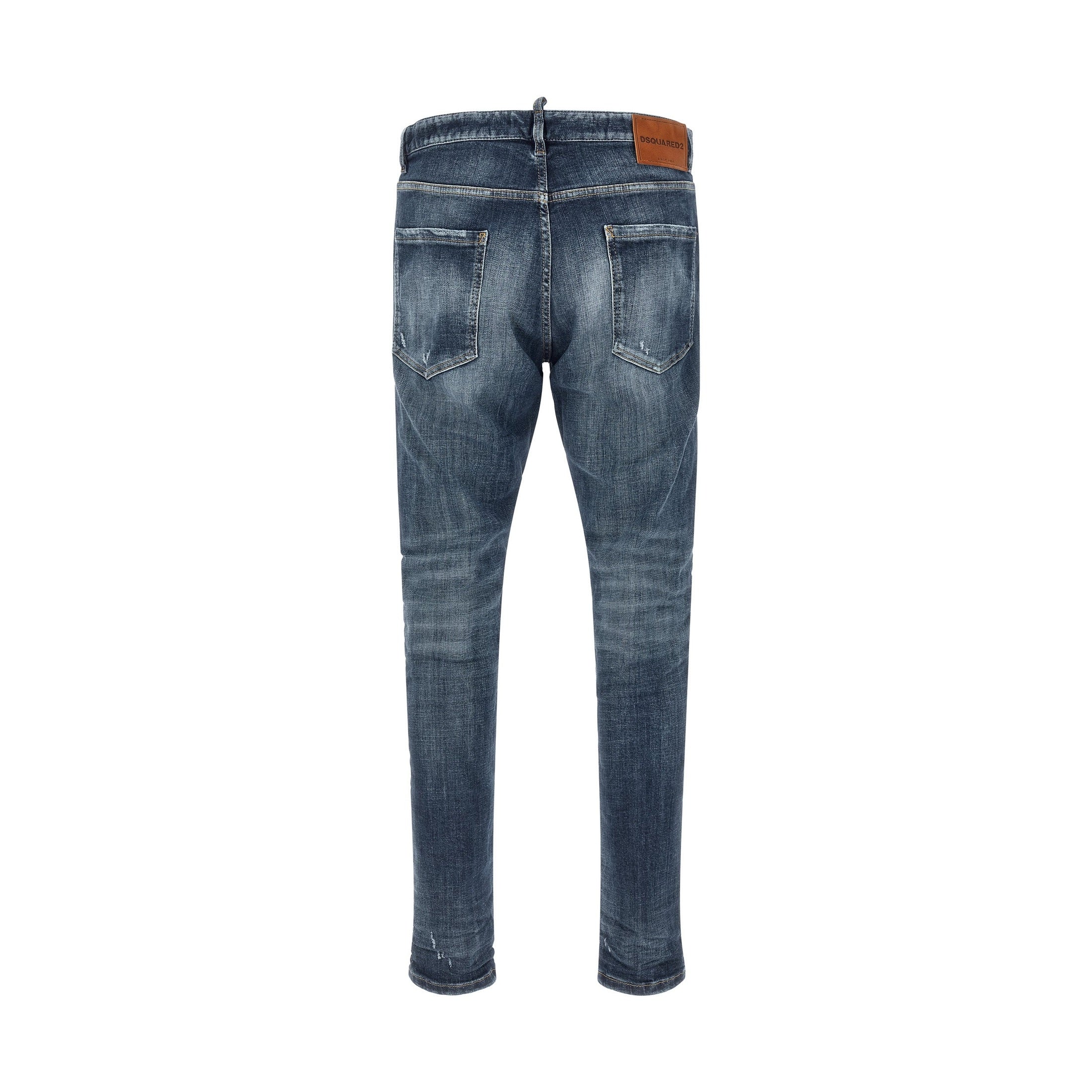 Dsquared² Blue Cotton Slim Fit Jeans