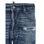 Dsquared² Blue Cotton Slim Fit Jeans