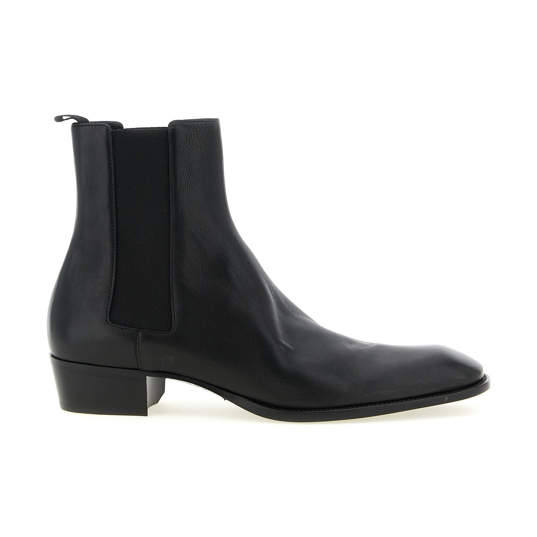 Saint Laurent Black Calfskin Chelsea Boots