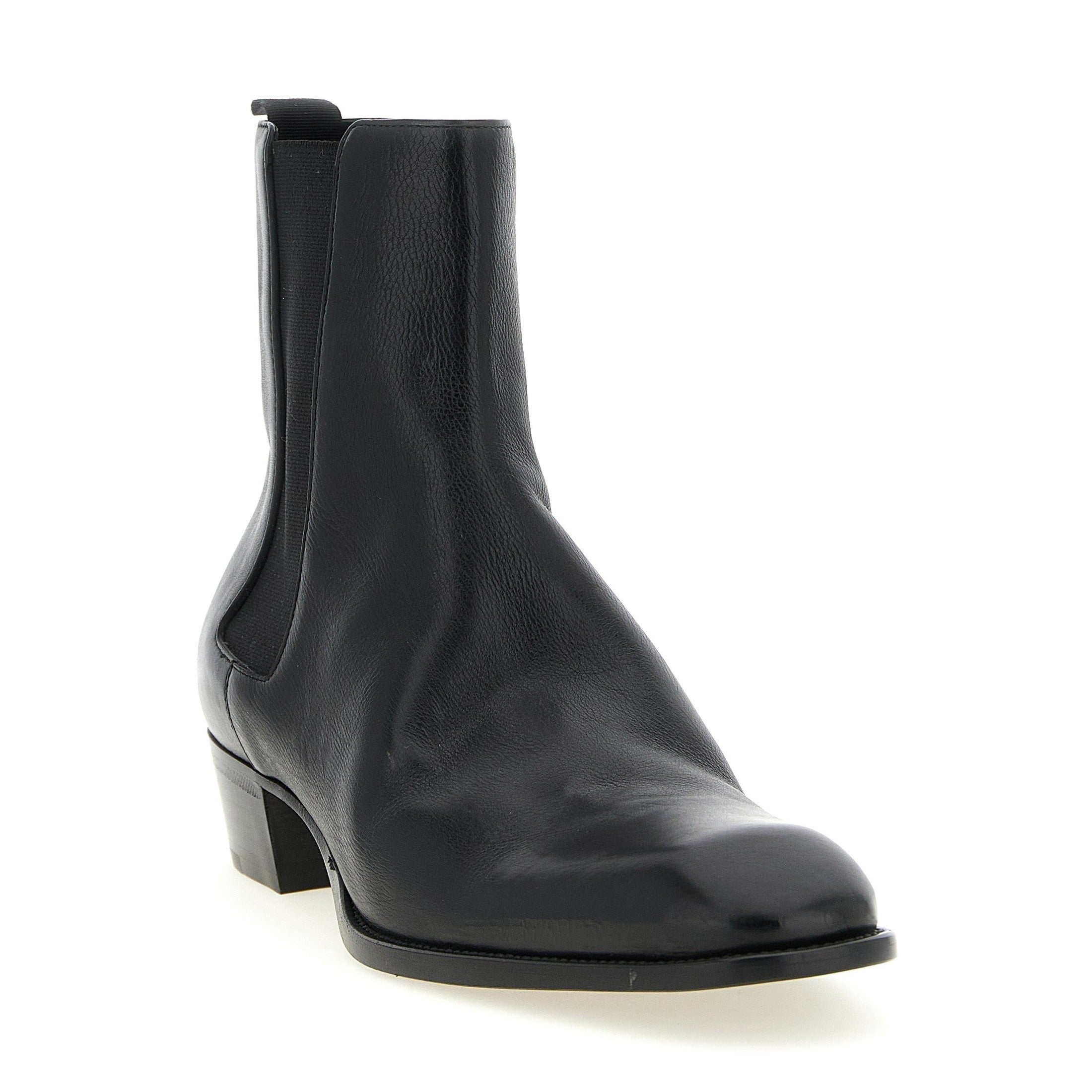 Saint Laurent Black Calfskin Chelsea Boots