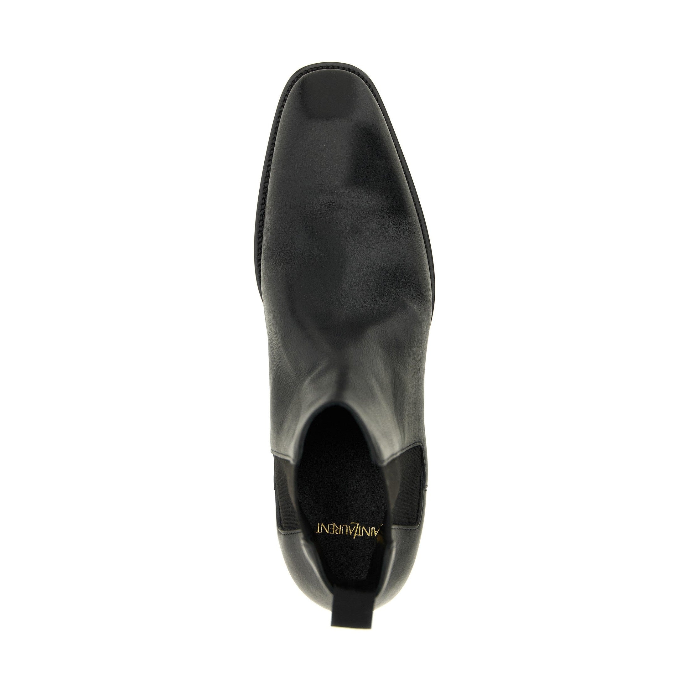 Saint Laurent Black Calfskin Chelsea Boots