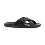 Saint Laurent Black Lamb Leather Slides