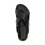 Saint Laurent Black Lamb Leather Slides