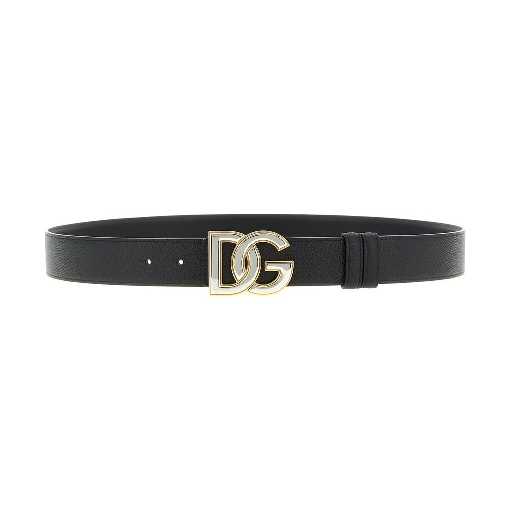 Dolce & Gabbana Black Calfskin Regular Belt