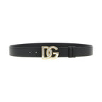 Dolce & Gabbana Black Calfskin Regular Belt