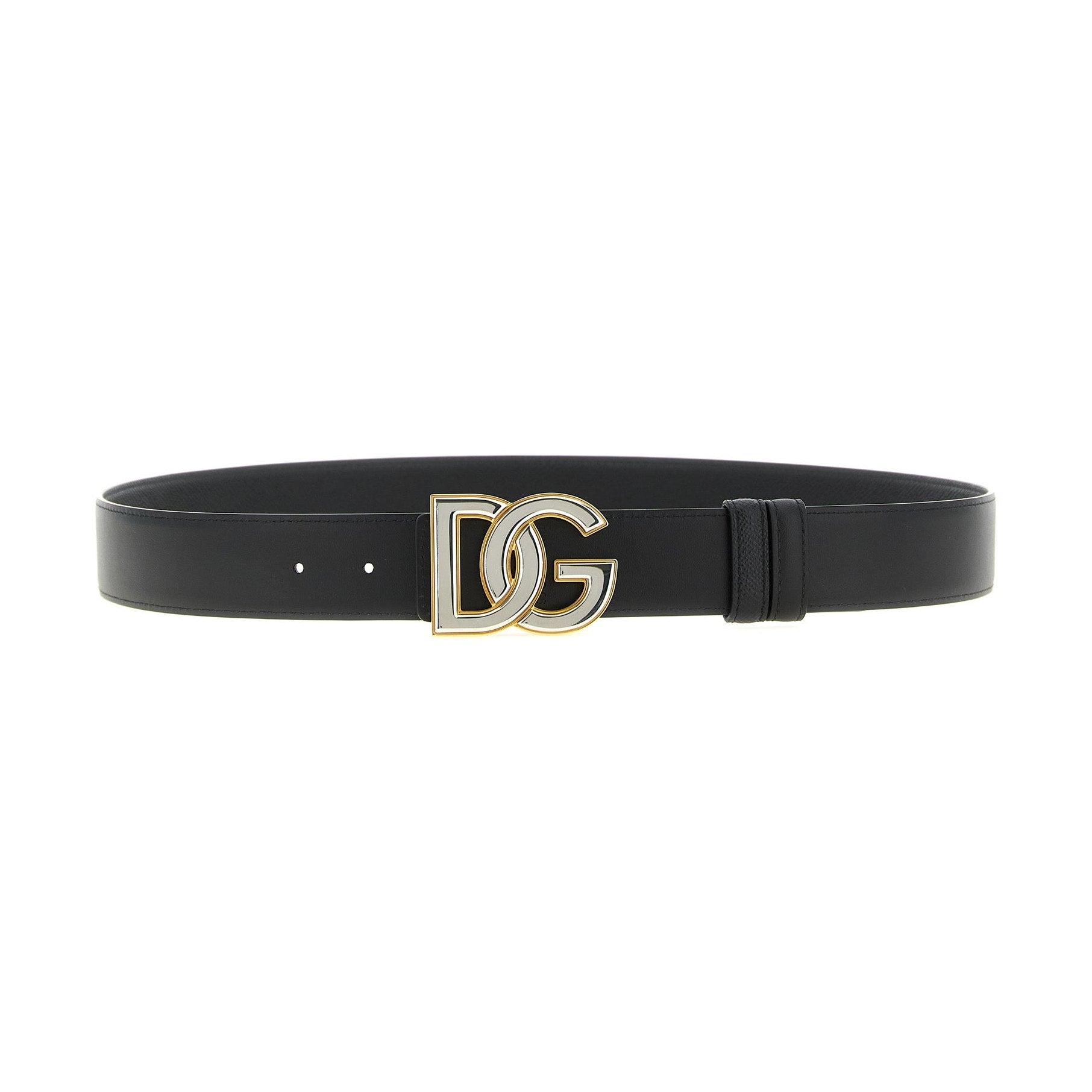 Dolce & Gabbana Black Calfskin Regular Belt