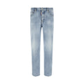 Dsquared² Blue Cotton Straight-Leg Jeans