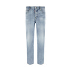 Dsquared² Blue Cotton Straight-Leg Jeans