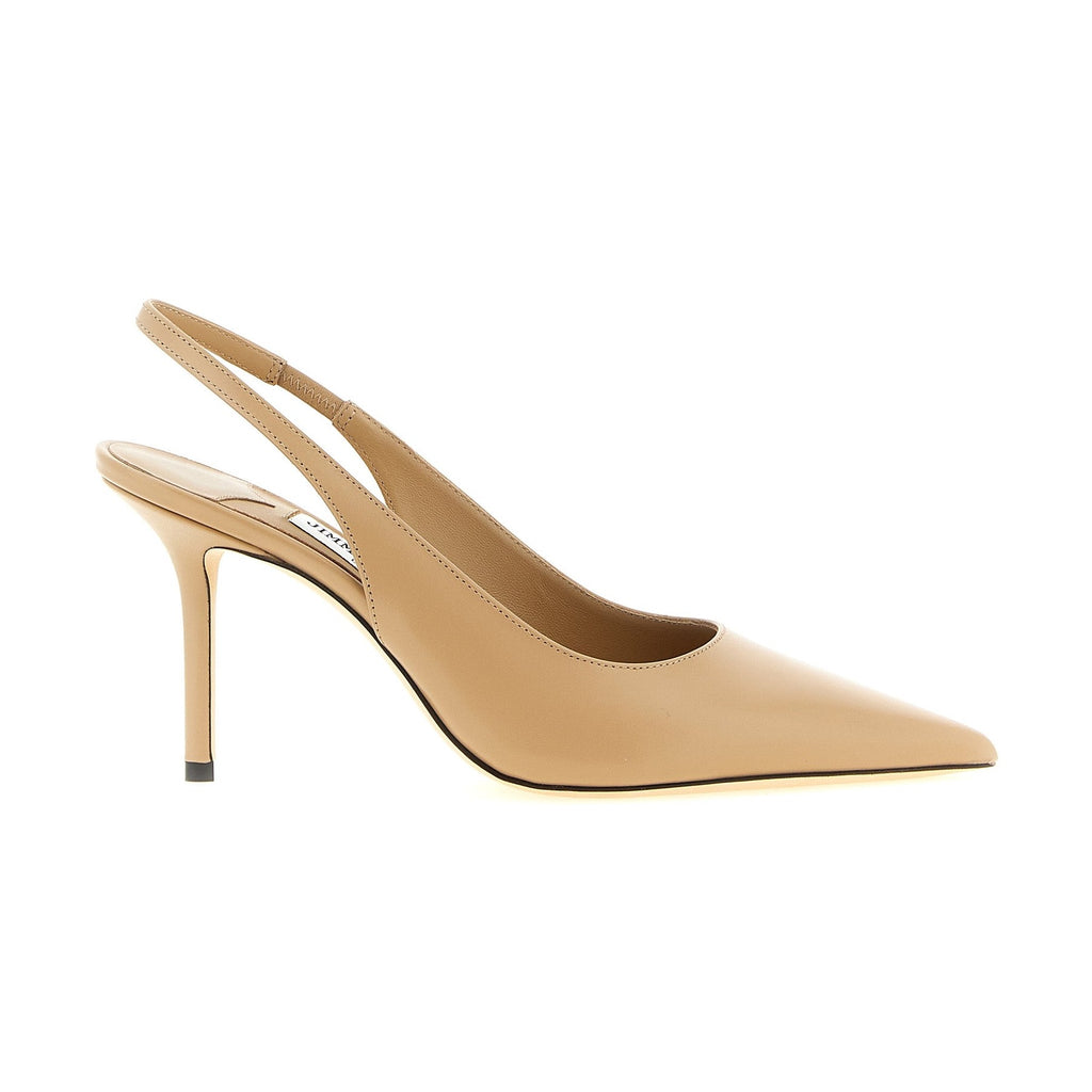 Jimmy Choo Beige Leather High Heel Pumps