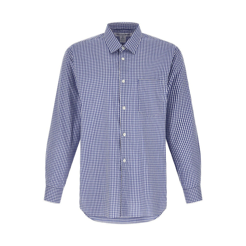 Comme Des Garçons Blue Cotton Blouse