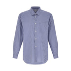 Comme Des Garçons Blue Cotton Blouse