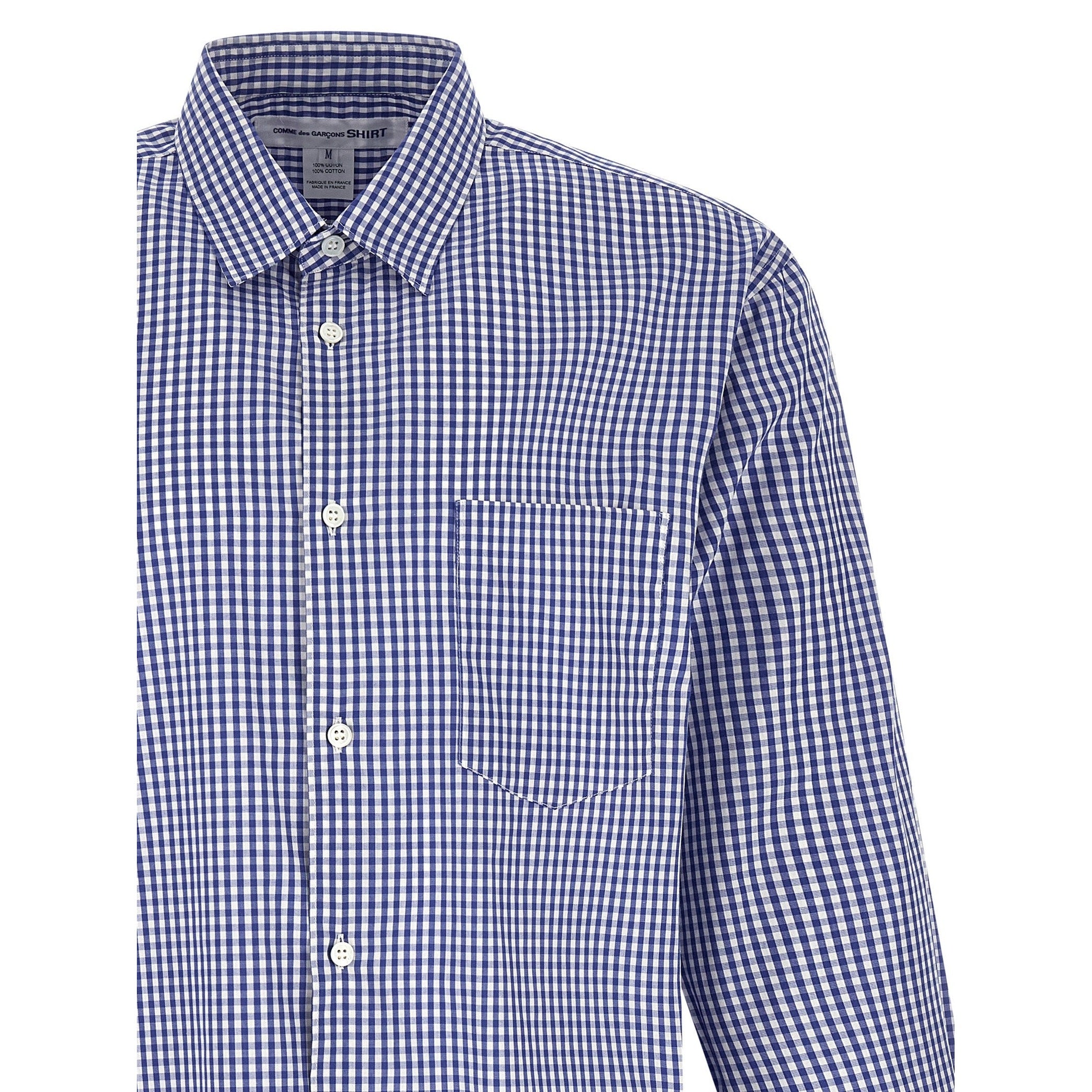 Comme Des Garçons Blue Cotton Blouse