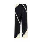 Alberta Ferretti Bicolor Viscose Casual Pants