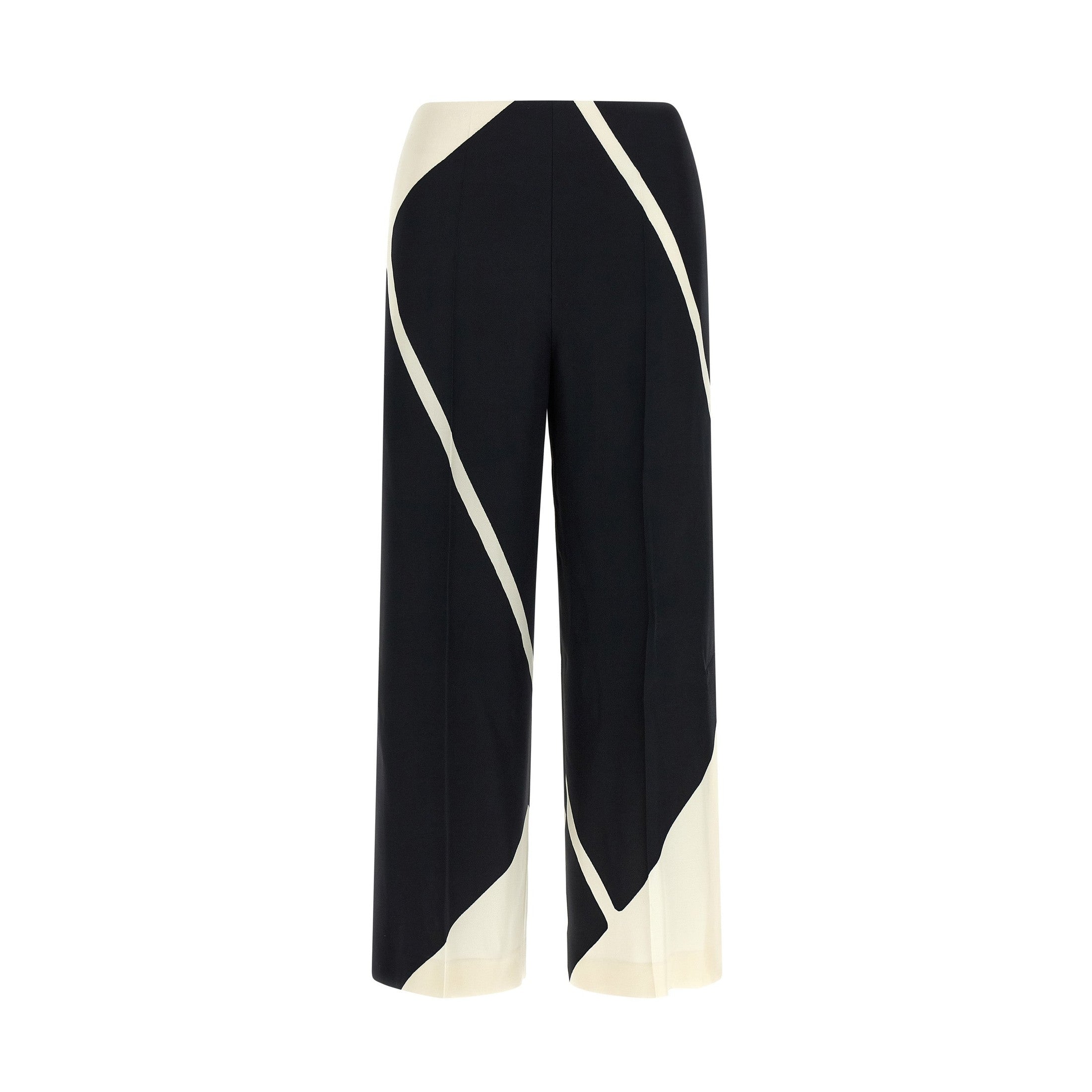 Alberta Ferretti Bicolor Viscose Casual Pants