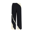 Alberta Ferretti Bicolor Viscose Casual Pants