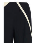 Alberta Ferretti Bicolor Viscose Casual Pants