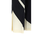 Alberta Ferretti Bicolor Viscose Casual Pants