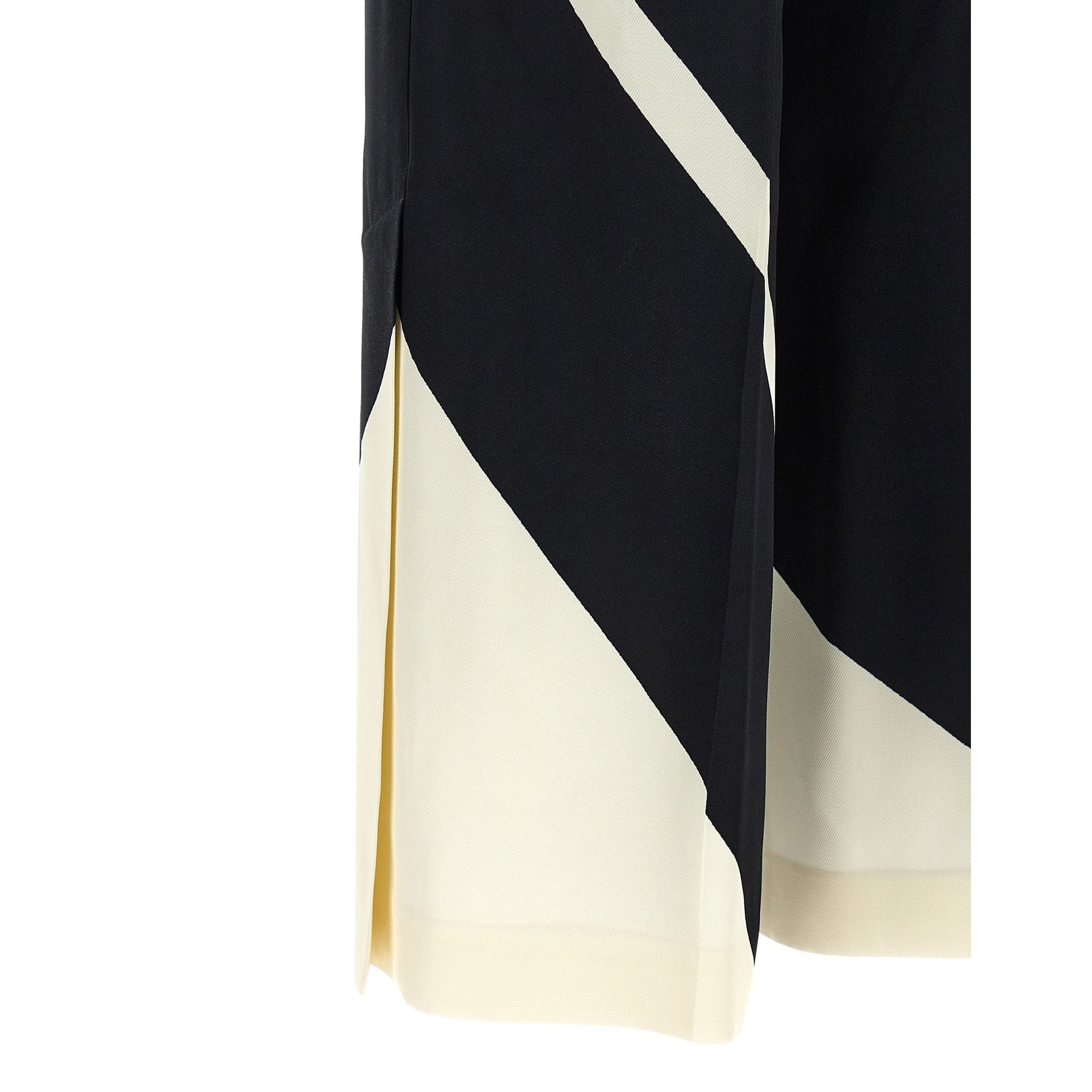 Alberta Ferretti Bicolor Viscose Casual Pants