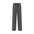 Peserico Gray Linen Casual Pants