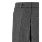 Peserico Gray Linen Casual Pants