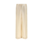 Brunello Cucinelli Gold Linen Casual Pants