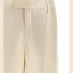 Brunello Cucinelli Gold Linen Casual Pants