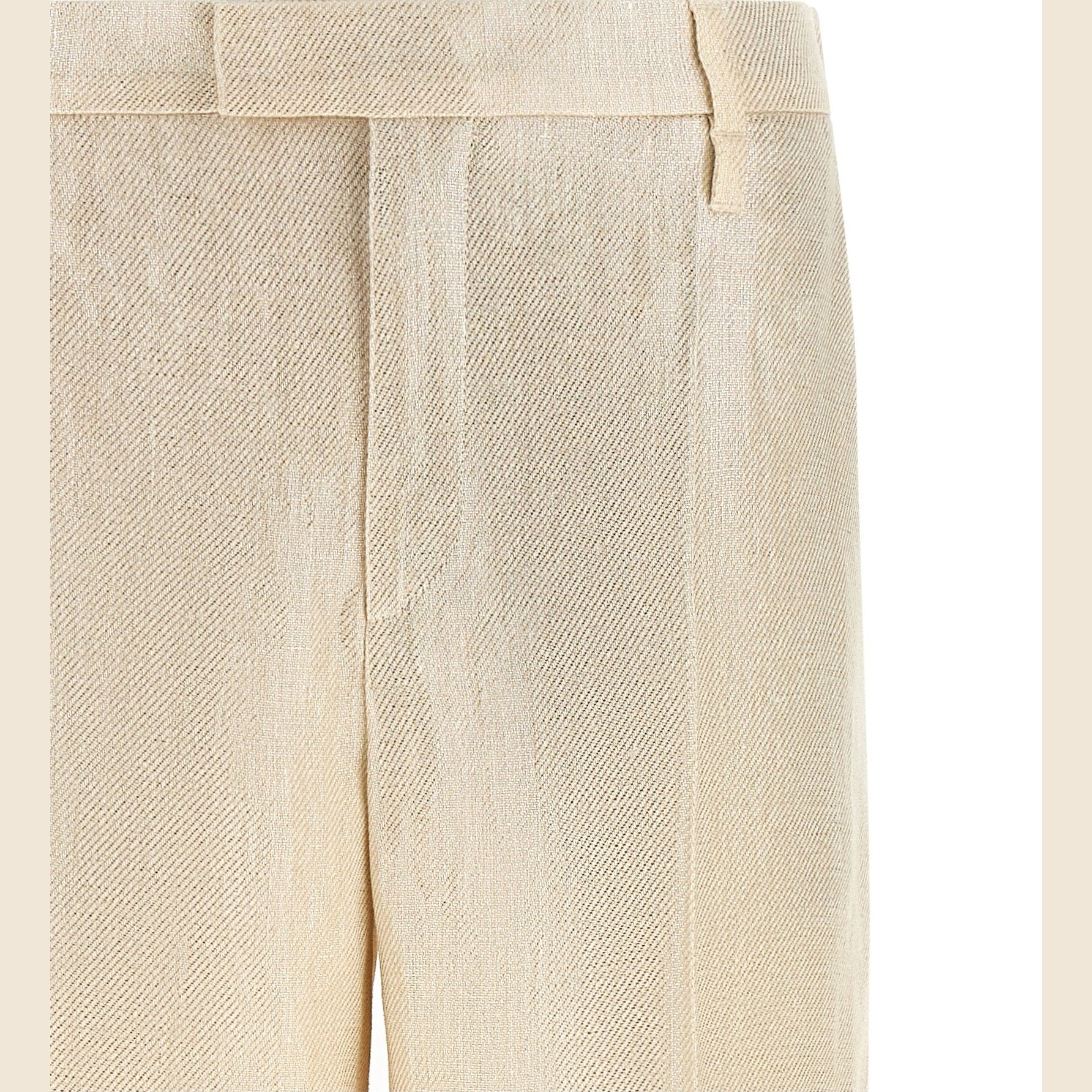 Brunello Cucinelli Gold Linen Casual Pants
