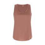 Brunello Cucinelli Multicolor Silk Sleeveles T-Shirt