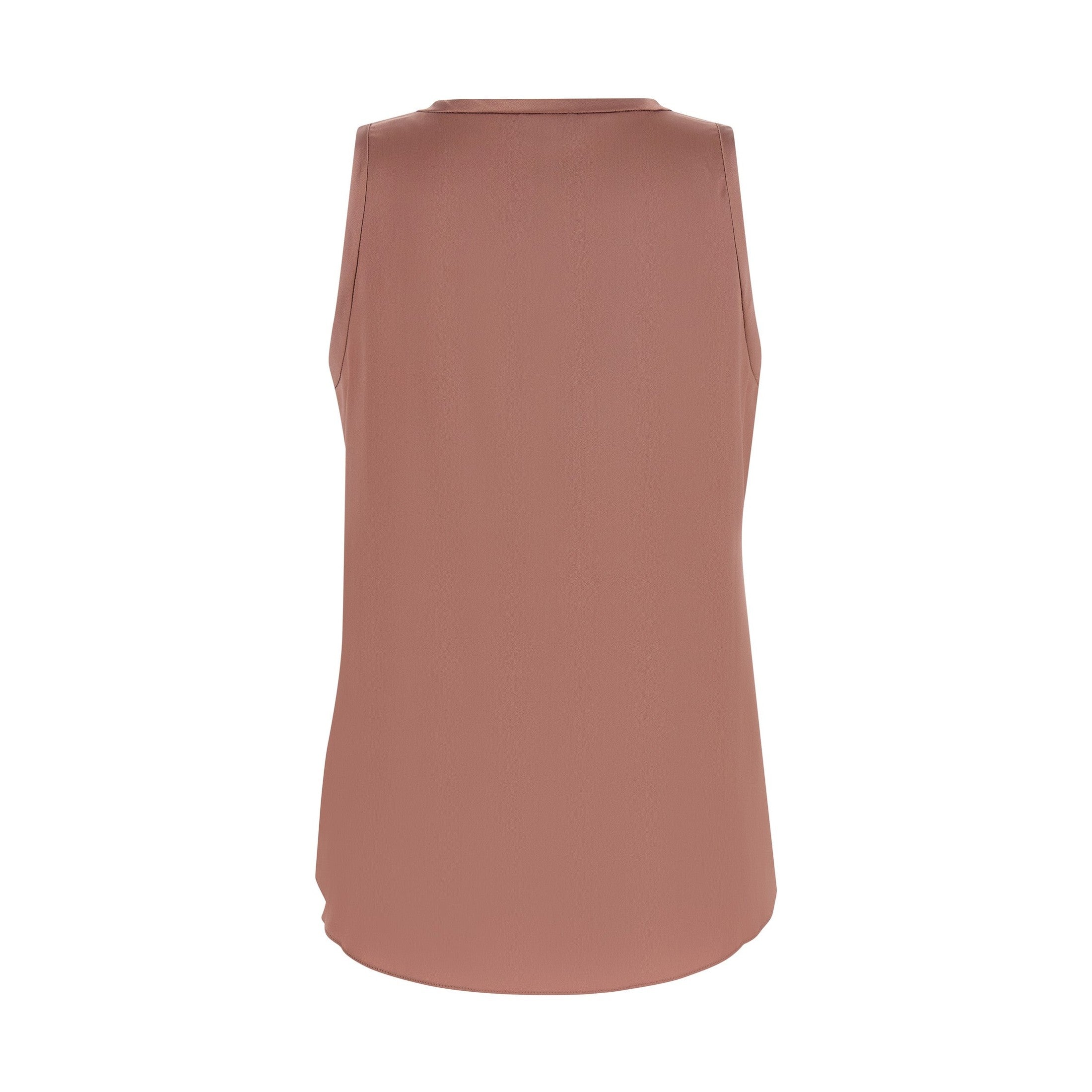 Brunello Cucinelli Multicolor Silk Sleeveles T-Shirt