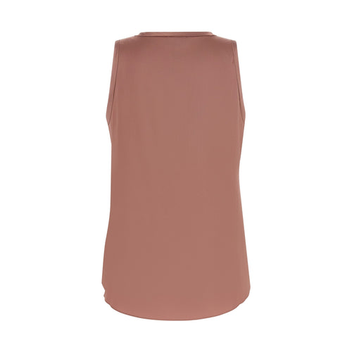 Brunello Cucinelli Multicolor Silk Sleeveles T-Shirt