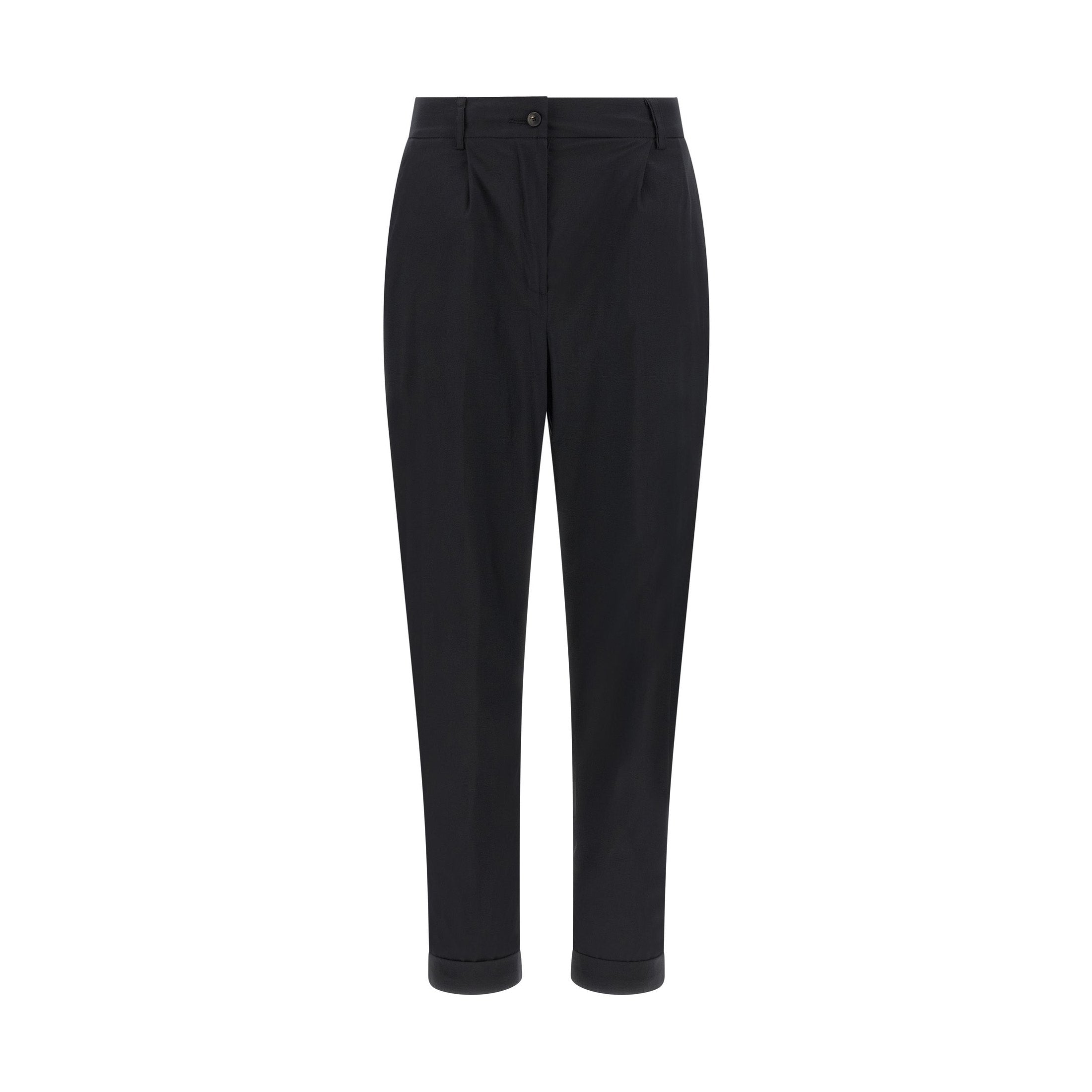 Kiton Black Cotton Casual Pants