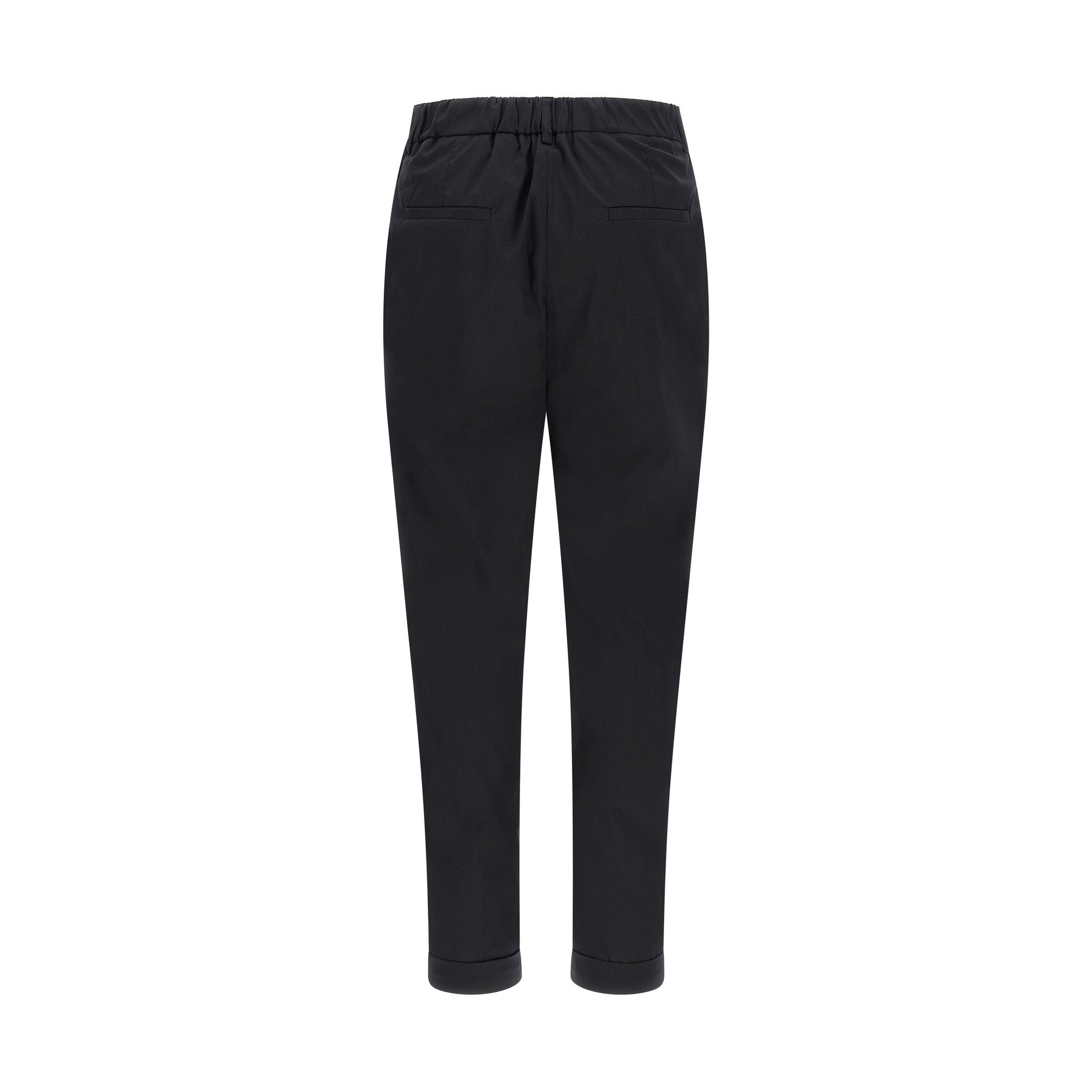 Kiton Black Cotton Casual Pants