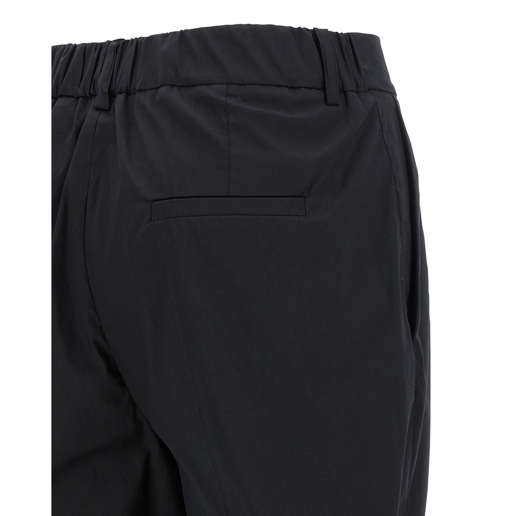 Kiton Black Cotton Casual Pants