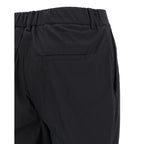 Kiton Black Cotton Casual Pants